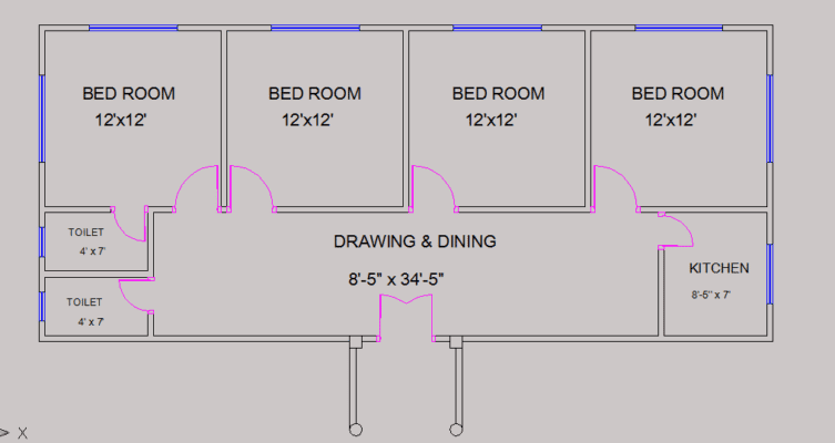 4 Bedroom beautiful House Design and Plan