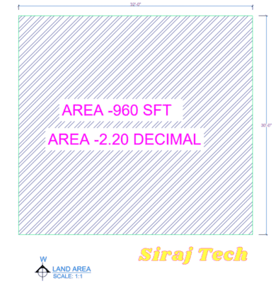 30x32 House Design - 3d House With Floor Plan
