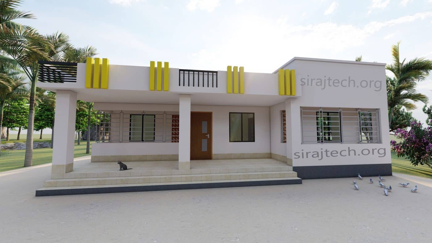 4 bedroom house plan 3d
