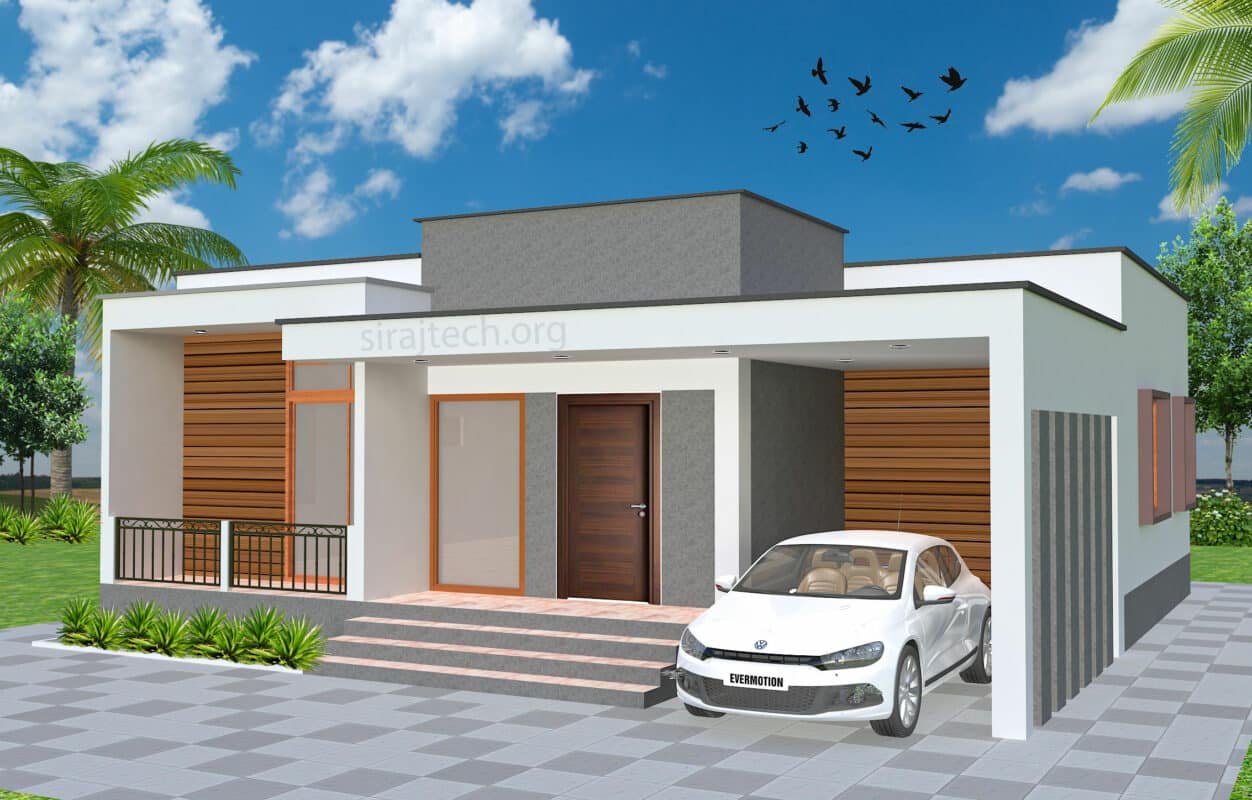 Single floor house design modern
