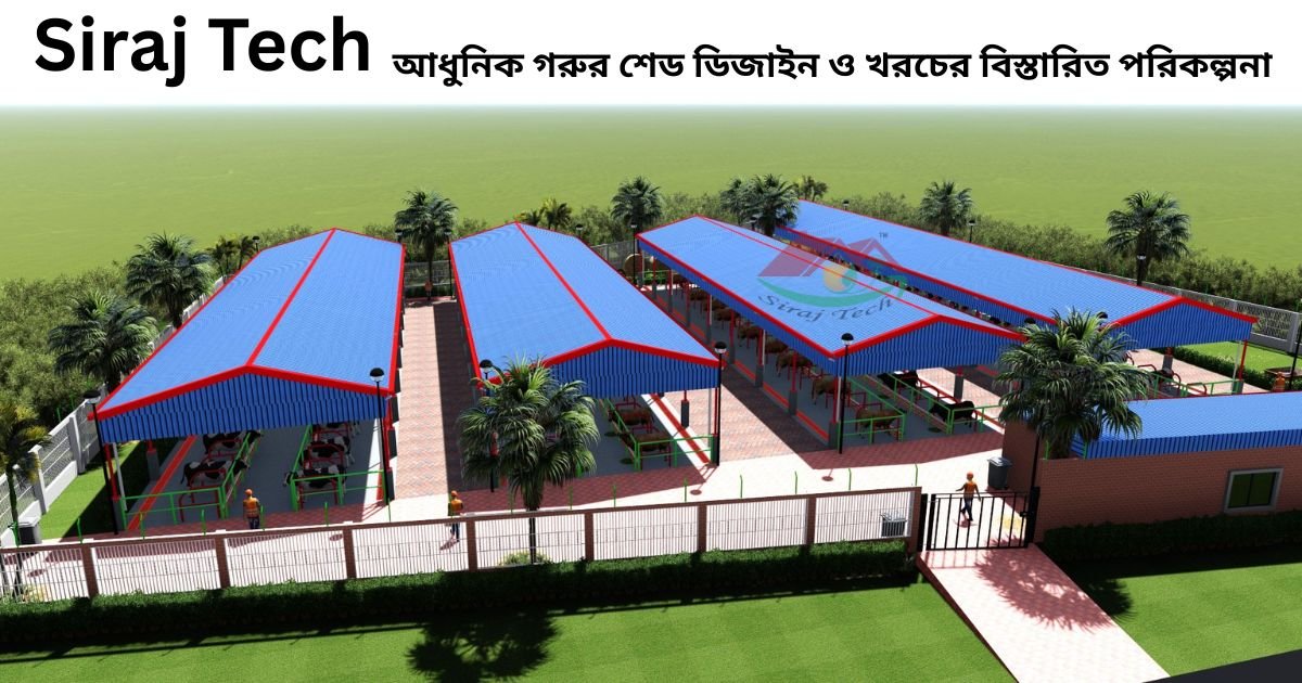 Dairy Farm Design - আধুনিক গরুর শেড ডিজাইন ও খরচের বিস্তারিত পরিকল্পনা
