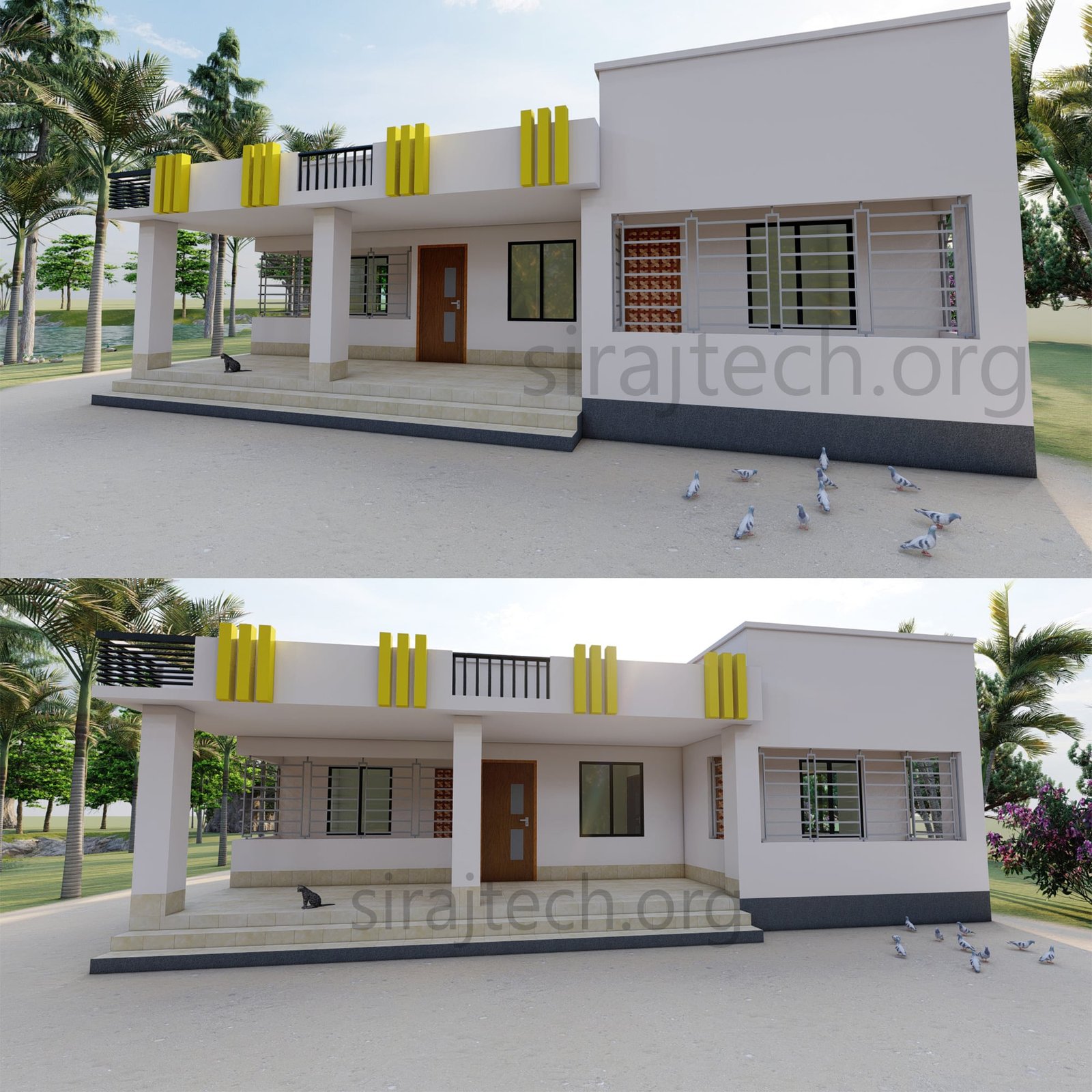 4 room house design in village - গ্রামের বাড়ির ছবি ও ডিজাইন 2
