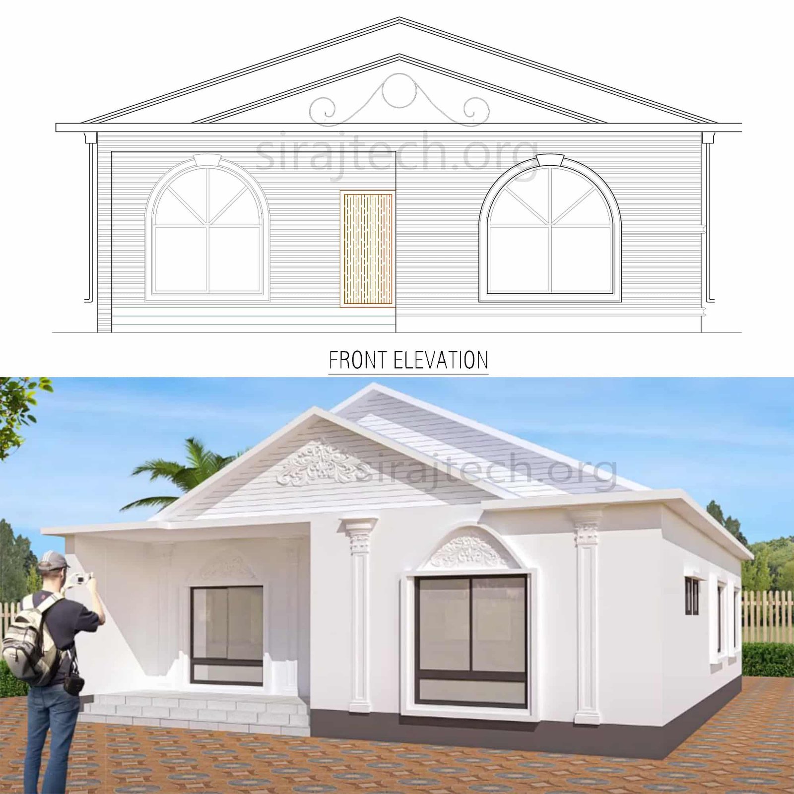 Low cost simple 4 bedroom House Plans - পাকা বাড়ির ডিজাইন 4