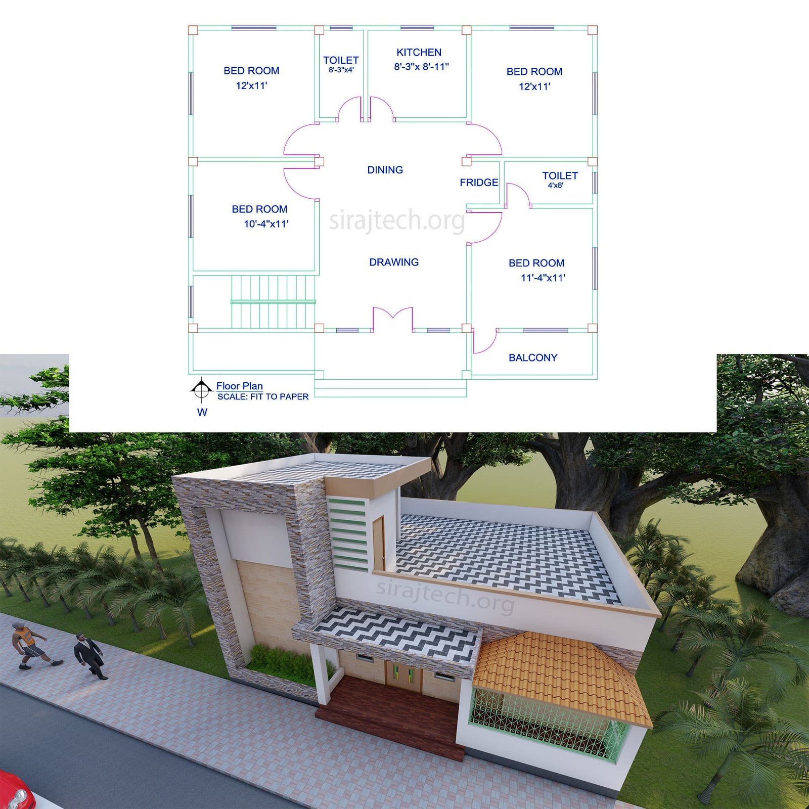 Simple small house design - বিল্ডিং ডিজাইন ছবি 3