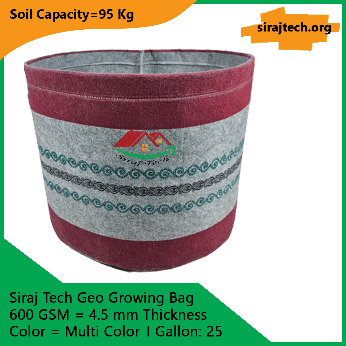 Smart Geo Fabric Pots | Multi Color 3